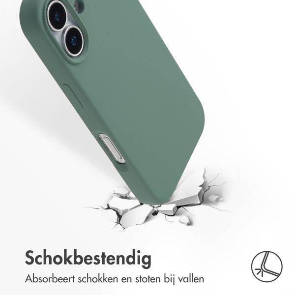 Accezz Liquid Silicone Backcover met MagSafe Apple iPhone 17 - Donkergroen