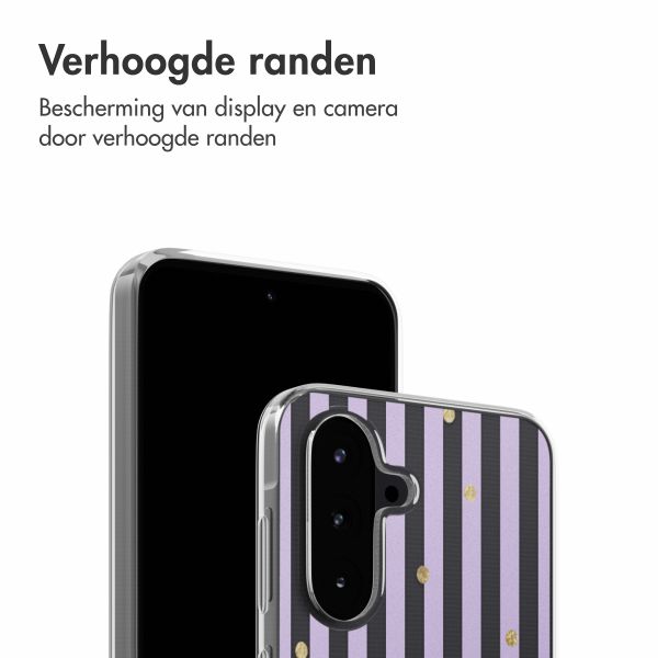 imoshion  Design hoesje Samsung Galaxy A56 - Sparkle Lines Lavender