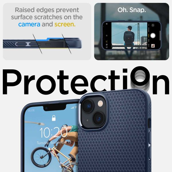 Spigen Liquid Air Backcover iPhone 14 Pro - Donkerblauw