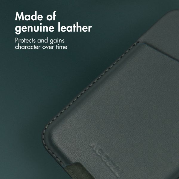 Accezz Leather Card Holder - Compatible with MagSafe and Qi2 - Cedar Green