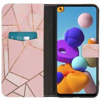 imoshion Design Softcase Bookcase Samsung Galaxy A21s - Pink Graphic