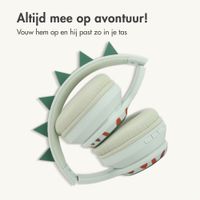 imoshion Draadloze Kinderkoptelefoon Dino - Decibelbegrenzer - Met AUX kabel - Brown / Orange