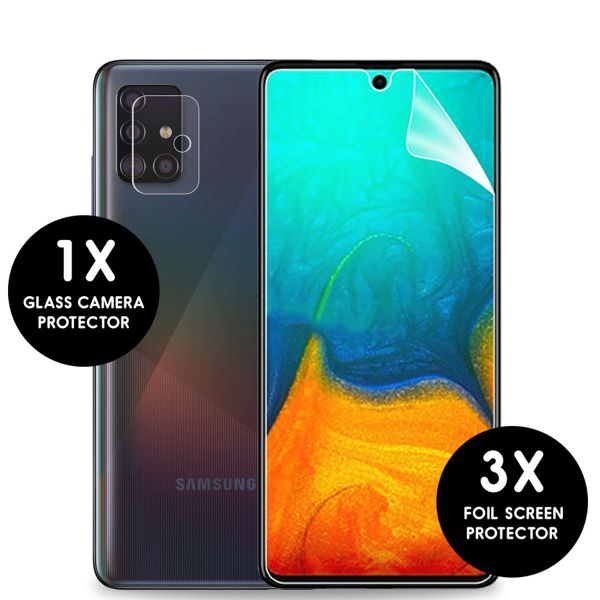 imoshion Screenprotector Folie 3 Pack + Camera Protector Galaxy A71