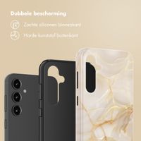Selencia Vivid Tough Backcover Samsung Galaxy S23 FE - Golden Beige Marble