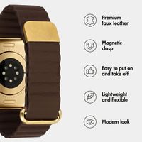 imoshion Magnetic Faux Leather Band Apple Watch | 44/45/46/49 mm - Brown