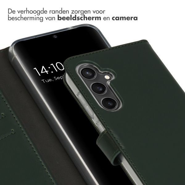 Selencia Echt Leren Bookcase Samsung Galaxy S23 FE - Groen