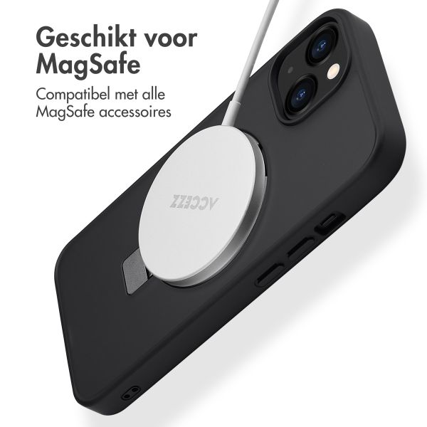 Accezz Ring Stand Backcover met MagSafe Apple iPhone 13 - Zwart