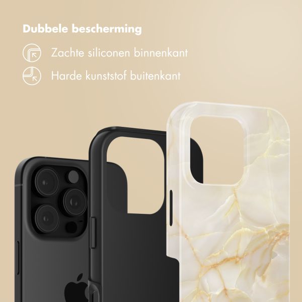 Selencia Vivid Backcover Apple iPhone 16 Pro - Golden Beige Marble