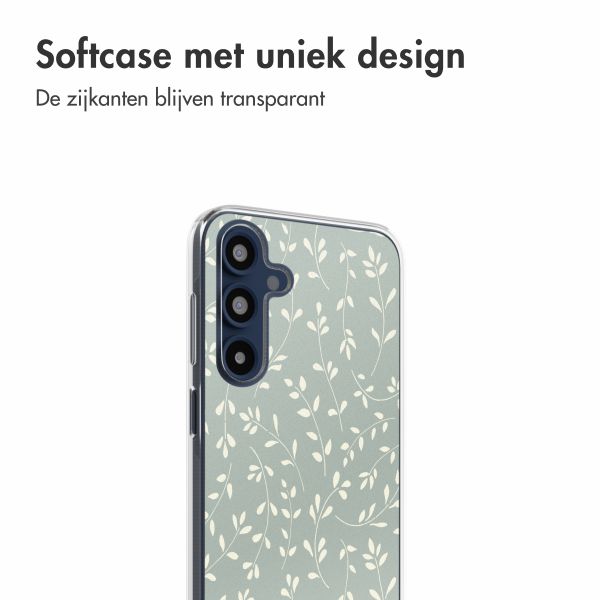 imoshion  Design hoesje Samsung Galaxy A16 - Smoke Green Flowers