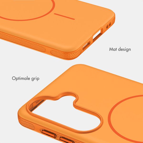 imoshion Color Backcover met Thin MagSafe Ring Samsung Galaxy S25 / S24 - Oranje