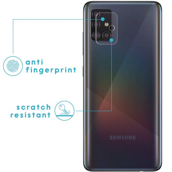 imoshion Screenprotector Folie 3 Pack + Camera Protector Glas Samsung Galaxy A71