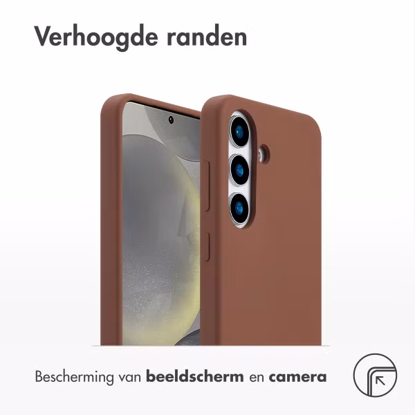 Accezz Liquid Silicone Backcover met MagSafe Samsung Galaxy S25 - New Tea Brown