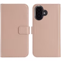 Selencia Echt Leren Bookcase Apple iPhone 16 Plus - Dusty Pink