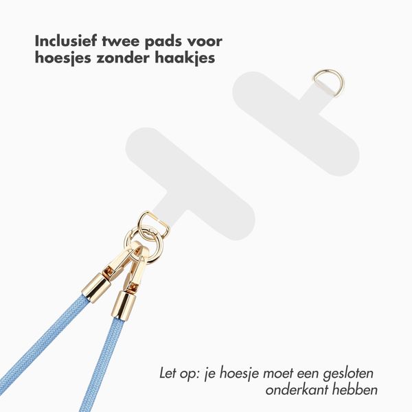 Selencia Universeel Telefoonkoord met 2 haken - verstelbaar - Powder Blue