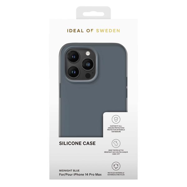 iDeal of Sweden Silicone Case iPhone 14 Pro Max - Midnight Blue