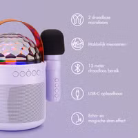 imoshion Sing & Shine Karaoke set - Speaker en 2 Microfoons - Lavender Lilac