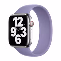 Apple Siliconen solobandje Apple Watch | 44/45/46/49 mm - Maat 7 - English Lavender