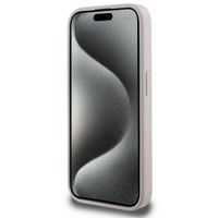 Guess 4G Metal Logo Backcover MagSafe Apple iPhone 15 Pro - Roze