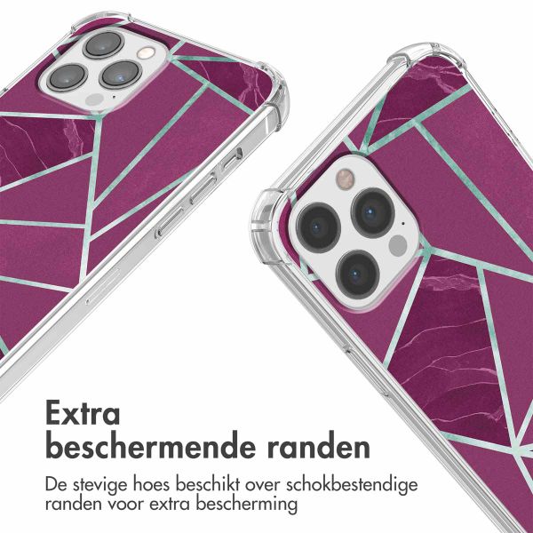 imoshion Design hoesje met koord Apple iPhone 12 Pro Max - Bordeaux Graphic