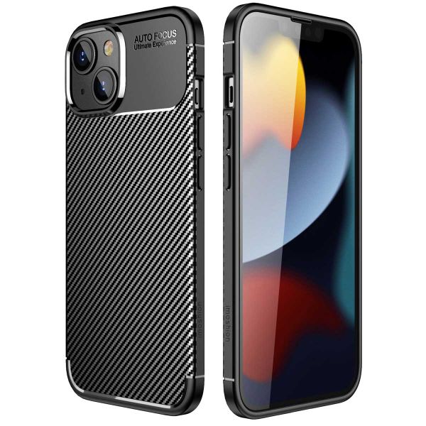 imoshion Carbon Softcase Backcover iPhone 14 - Zwart