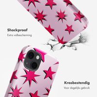 Selencia Vivid Backcover met MagSafe Apple iPhone 13 - Stars Rubine Red Light Pink