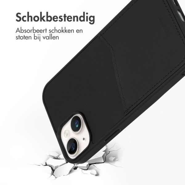 Accezz Premium Leather Card Slot Backcover Apple iPhone 14 Plus - Zwart