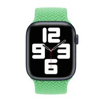 Apple Gevlochten solobandje Apple Watch | 38/40/41/42 mm - Maat 9 - Bright Green