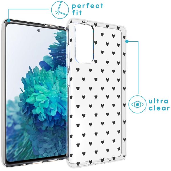 imoshion Design hoesje Samsung Galaxy S20 FE - Hearts All Over Black