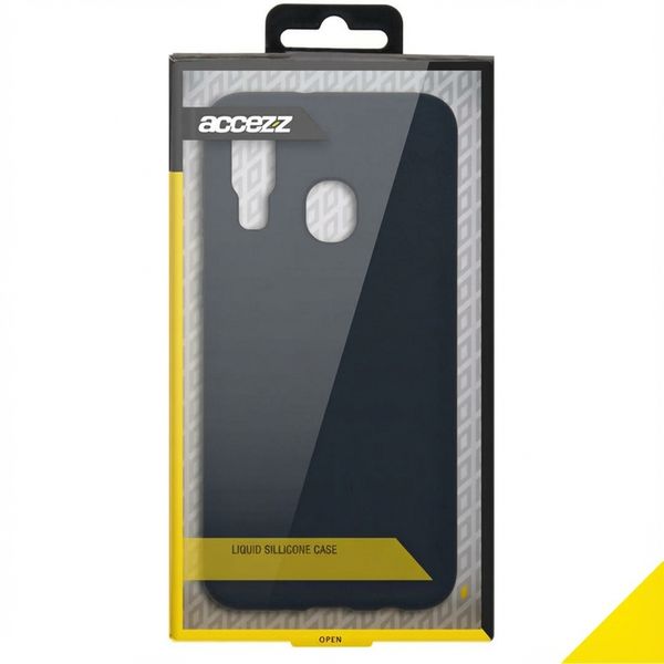Accezz Liquid Silicone Backcover Samsung Galaxy A40 - Zwart