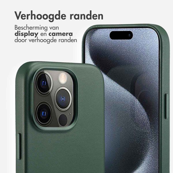 Accezz MagSafe Leather Backcover Apple iPhone 15 Pro - Cedar Green