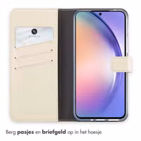 Selencia Echt Leren Bookcase Samsung Galaxy A54 (5G) - Greige