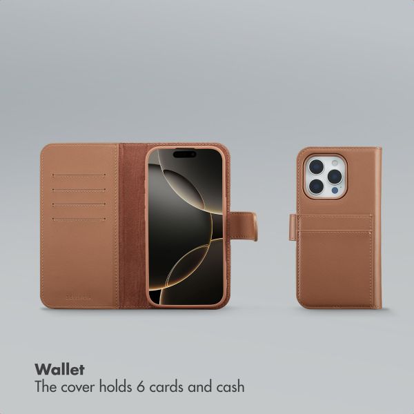 Selencia Olyn Detachable Bookcase with MagSafe Apple iPhone 16 Pro - Brown