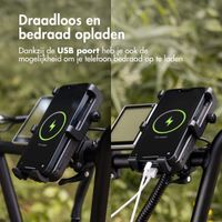 imoshion Fiets telefoonhouder met powerbank - Telefoonhouder fiets - Draadloze powerbank - 5.000 mAh - Zwart