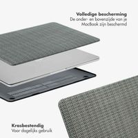 Selencia Geweven Cover Apple MacBook Pro 14 inch (2021 / 2023 M3 chip / 2024 M4 chip / 2025 M5 chip) - Grijs