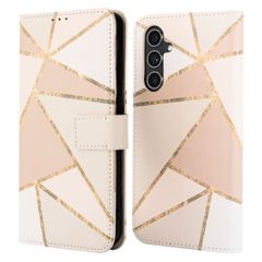 imoshion Design Bookcase Samsung Galaxy A54 (5G) - Beige Graphic