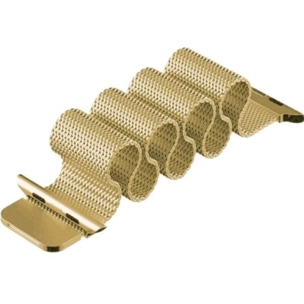 WiWu Milanese band Apple Watch Series 1 t/m 9 / SE (38/40/41 mm) | Series 10 / 11 (42 mm) - Goud