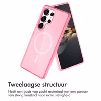 imoshion Sparkle Backcover met MagSafe Samsung Galaxy S24 Ultra - Glitter Roze
