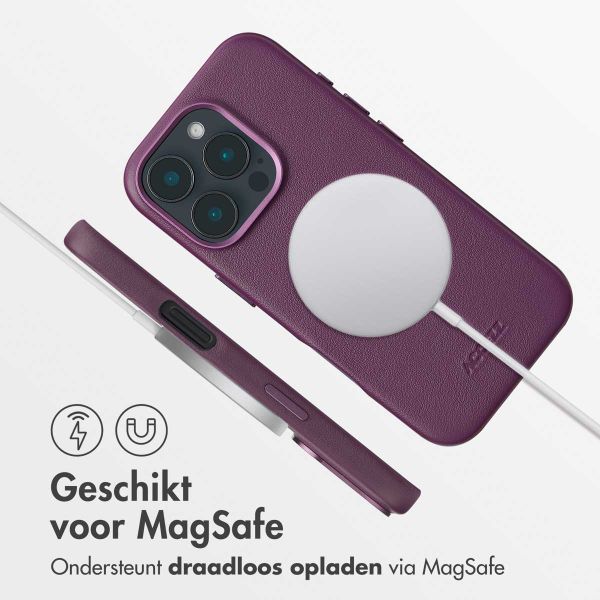 Accezz MagSafe Leather Backcover Apple iPhone 16 Pro - Heath Purple