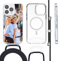 Ontwerp je eigen MagSafe Backcover met afneembaar koord Apple iPhone 14 Pro Max - Transparant