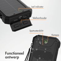 imoshion Solar Powerbank met Zonnepaneel - Quick Charge en Power Delivery - 20.000 mAh - Zwart