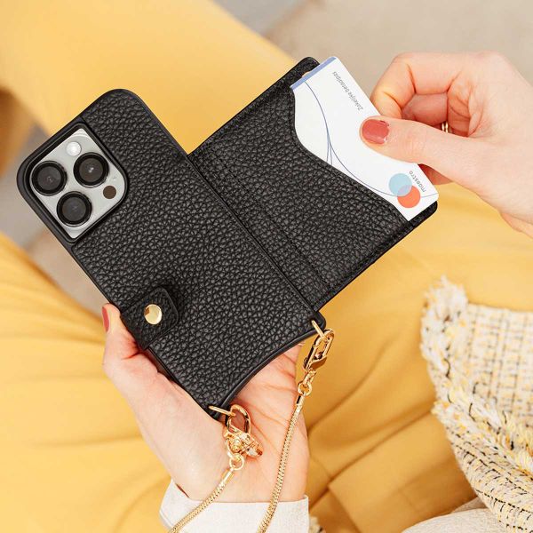 Dutchies MagSafe Backcover met pashouder Apple iPhone 13 Pro Max - Zwart
