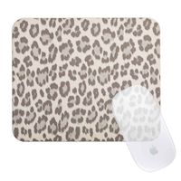 Selencia Sabi Kunstleren Muismat met Panterprint - 20 x 24 cm - Soft Ivory