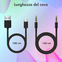 imoshion Draadloze Kinderkoptelefoon LED Light - Decibelbegrenzer - Met AUX kabel - Cobalt Blue