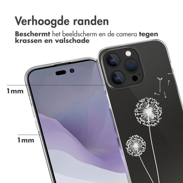 imoshion Design hoesje iPhone 14 Pro Max - Paardenbloem - Wit