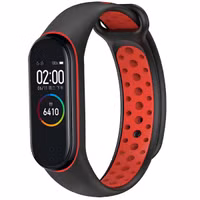 imoshion Siliconen sport bandje Xiaomi Mi Band 3 / 4 - Zwart / Rood