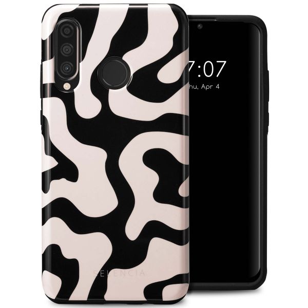 Selencia Vivid Tough Backcover Huawei P30 Lite - Art Wave Black