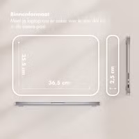 Selencia Teddy Laptop hoes 15-16 inch - Laptopsleeve - Sand