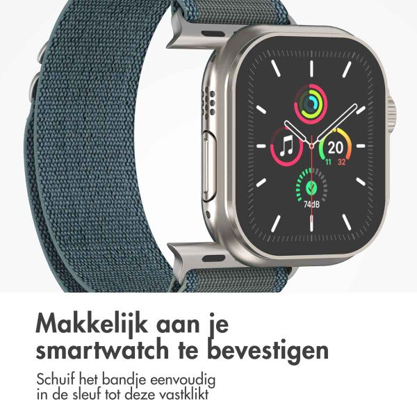 imoshion Nylon Alpine bandje Apple Watch Series 1 t/m 9 / SE (38/40/41 mm) | Series 10 / 11 (42 mm) - Blauw