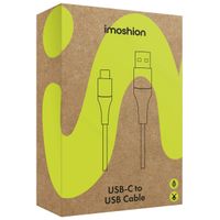 imoshion Braided USB-C naar USB kabel - 0,25 meter - Zwart
