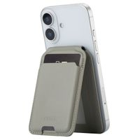Accezz Leather Wallet with Stand - Compatible with MagSafe and Qi2 - Light Grey